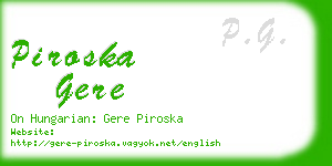 piroska gere business card